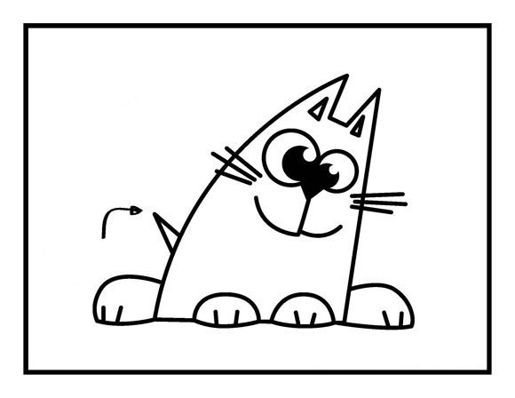 卡通小猫简笔画