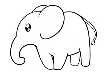 幼儿大象简笔画