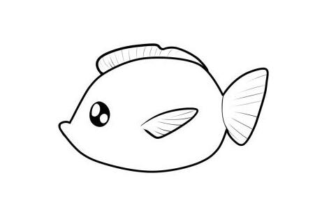 可爱小鱼简笔画