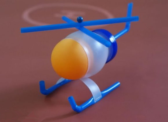 自制直升机玩具模型