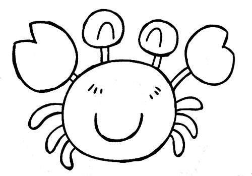 儿童螃蟹简笔画步骤图解