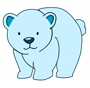 北极熊卡通简笔画