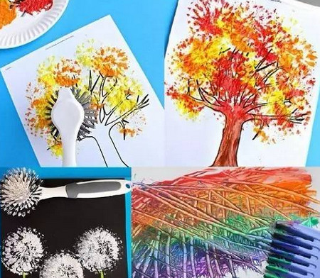 孩子拿这些做印画印章，连画笔都不用买了