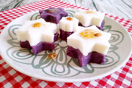 紫薯山藥桂花糕的做法 可改善消化、預防便秘