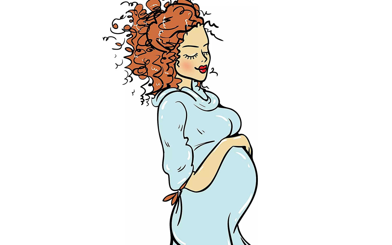 孕妇可爱卡通图片合集，孕妇人物设计无比的独特呢，每个孕妈妈都是独一无二的，唯一一样的一点是她们都是大肚子，挺着大肚子的孕妈妈真的很伟大，来欣赏下那些很形象的孕妈妈卡通图片吧。