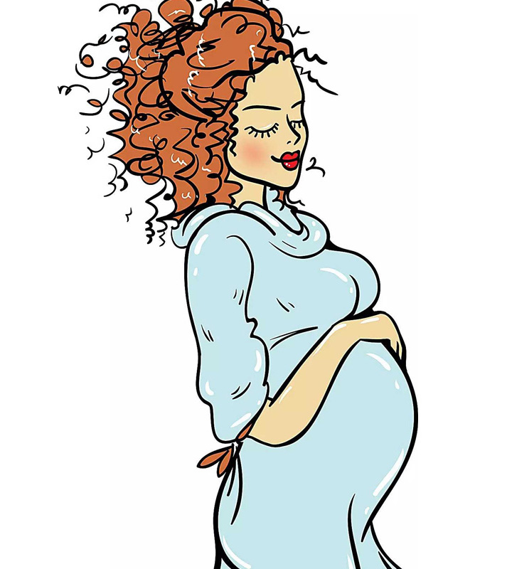 孕妇卡通图片 可爱的漫画孕妇图片