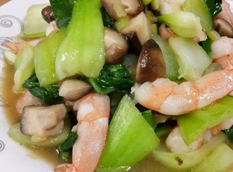 虾仁香菇扒油菜的做法，非常容易消化吸收的宝宝菜