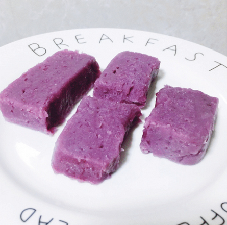 出牙宝宝辅食：双米紫薯蒸糕