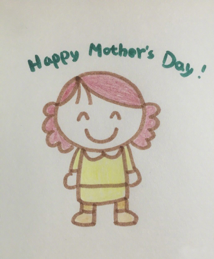 妈妈的简笔画，叫自己的宝宝画起来吧~