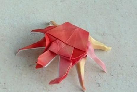 立体螃蟹的折法图解 折纸螃蟹的步骤图解