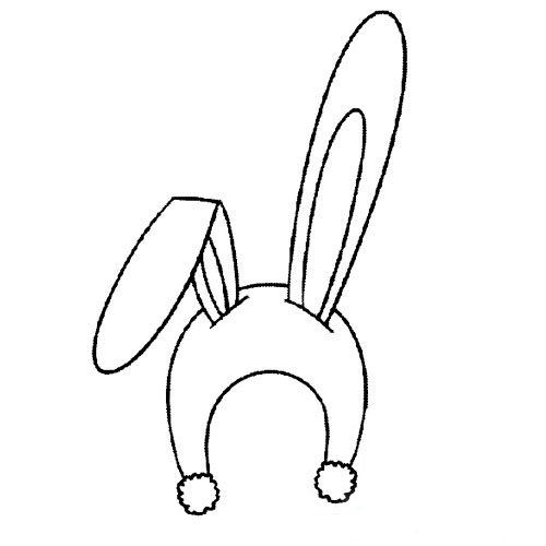 兔子耳朵简笔画图片