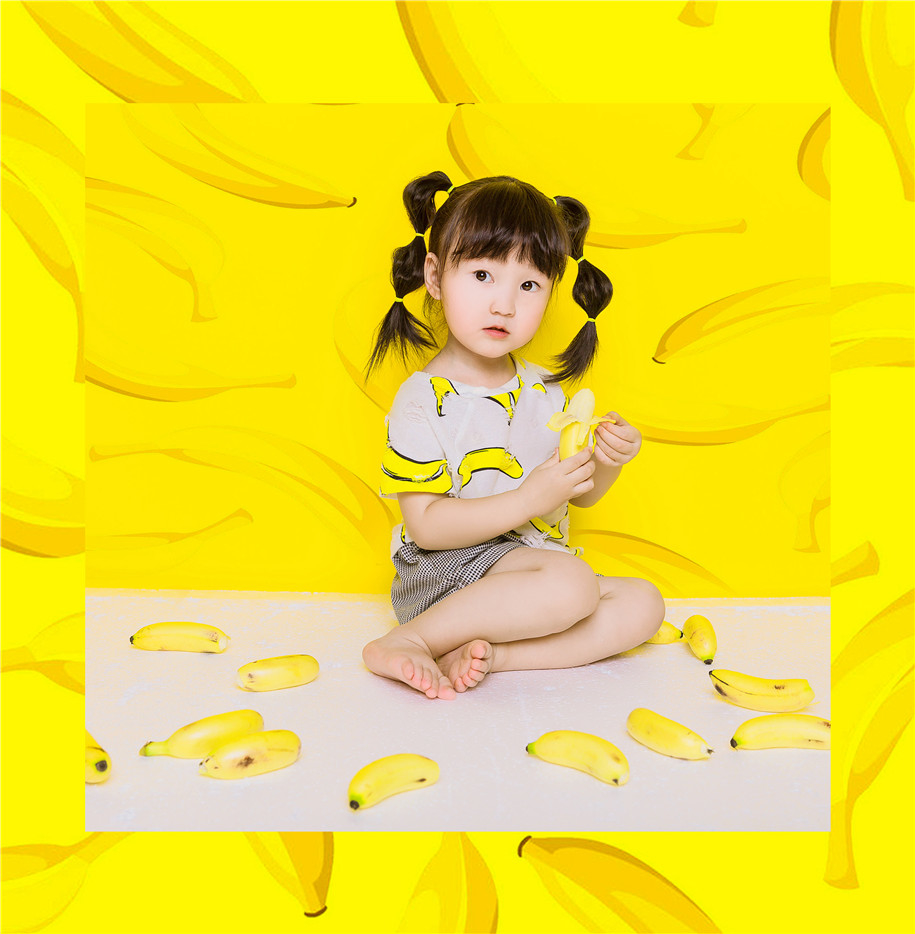 可爱小女孩写真 化身香蕉萝莉少女