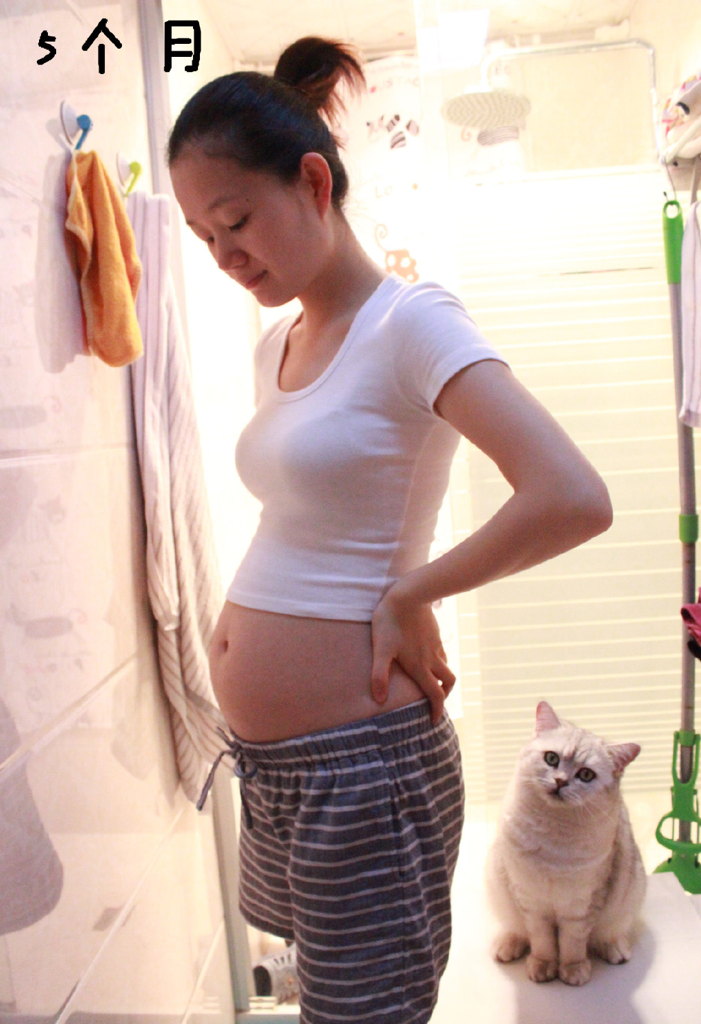 孕妇实拍肚子变化过程图