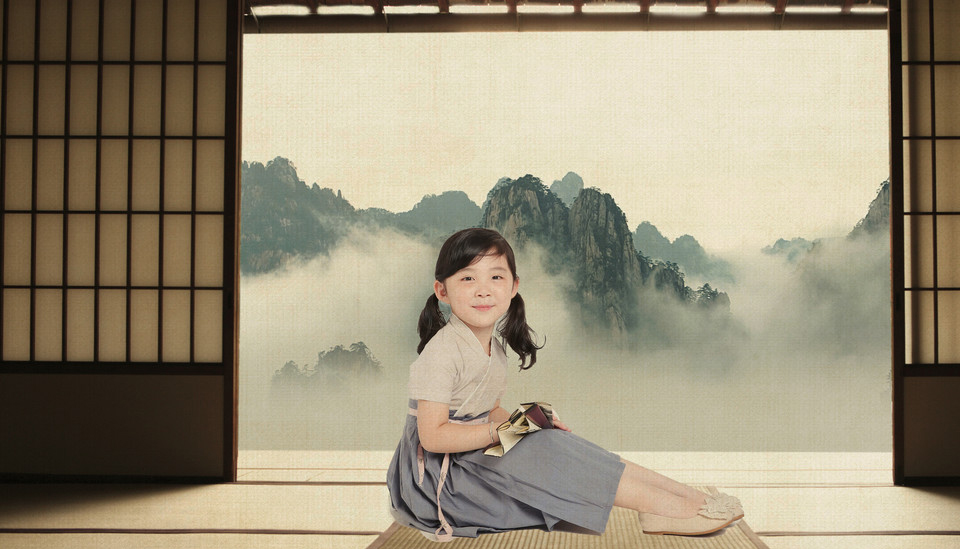 小女孩中国风写真图片