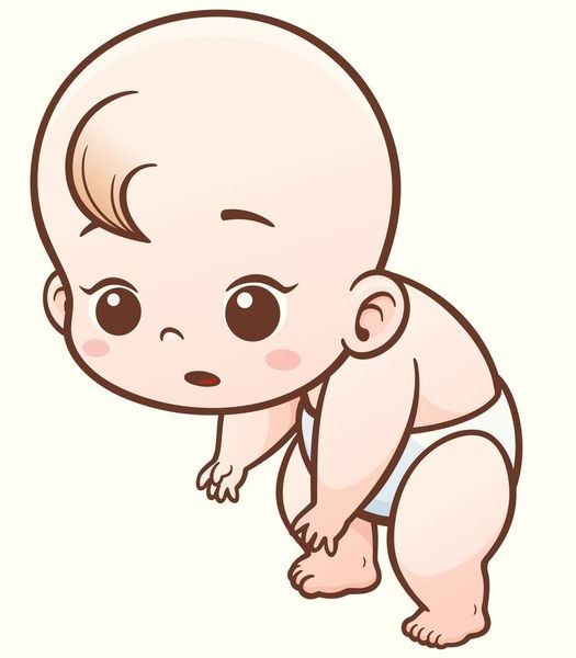 婴儿宝宝可爱插画图片