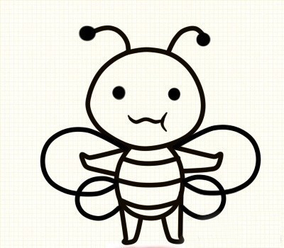 小蜜蜂简笔画图片