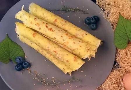 宝宝食谱；芝麻蛋卷，好看好吃又有营养