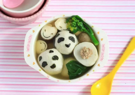 宝宝食谱：熊猫包心鱼丸，催奶营养还不胖！