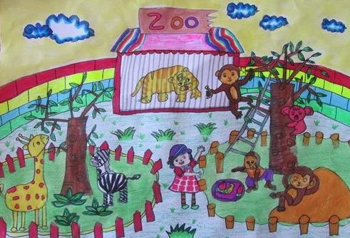 以动物园为主题的儿童画有哪些
