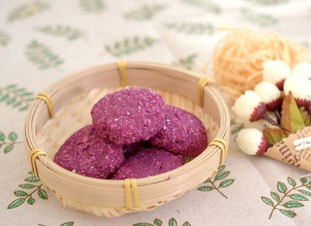 紫薯燕麦饼的做法 孩子们的零食新宠
