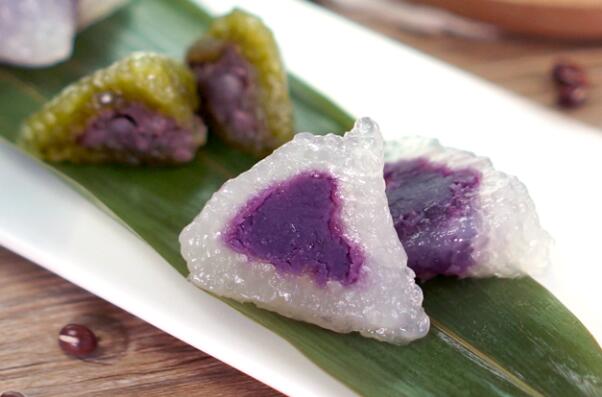 迷你紫薯水晶粽 肠胃零负担的健康粽