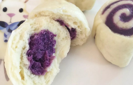 紫薯奶香馒头的做法