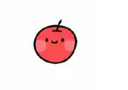 卡通可爱苹果简笔画的画法