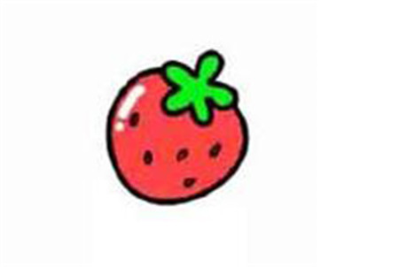简单水果草莓简笔画的画法