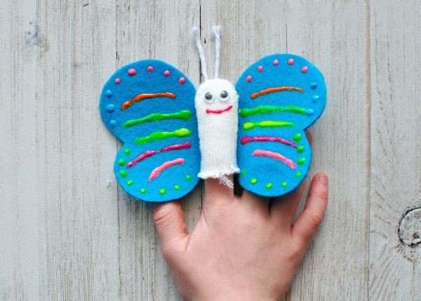 蝴蝶手指玩偶制作方法
