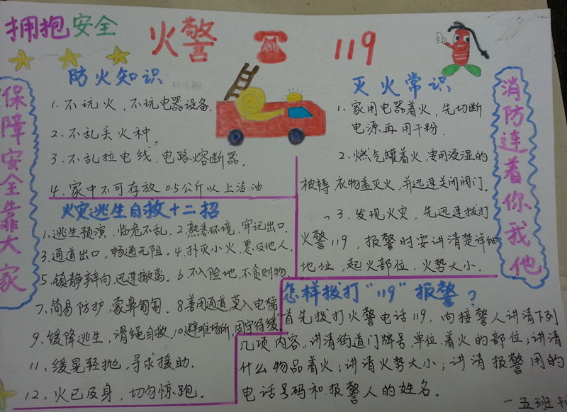 森林消防安全手抄报图片大全4