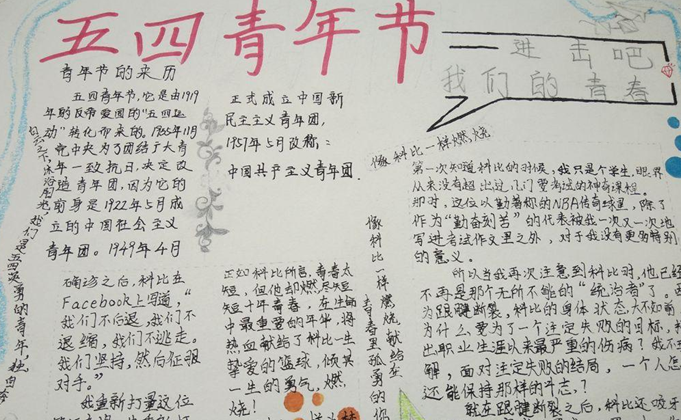 青年节手抄报简单又漂亮2