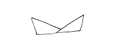折纸船简笔画2