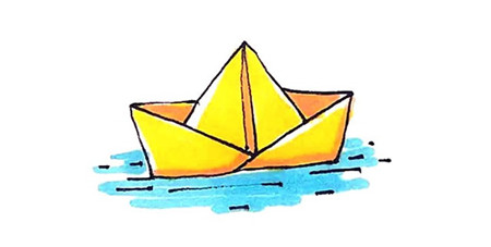 折纸船简笔画4