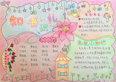 争做文明小学生手抄报四年级简单11
