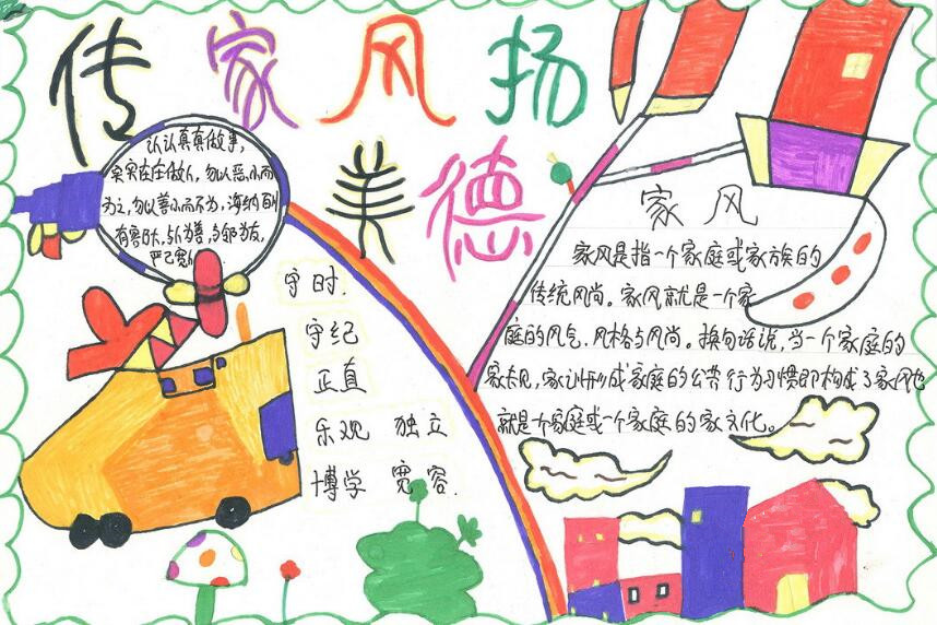 家庭文明手抄报图片大全4