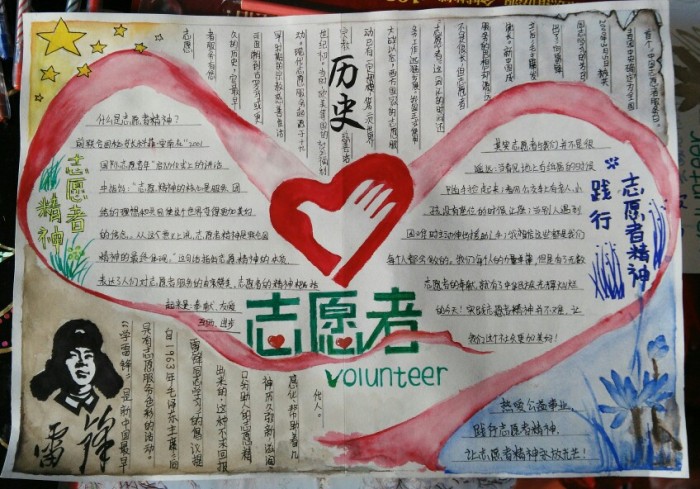 小小志愿者手抄报图片