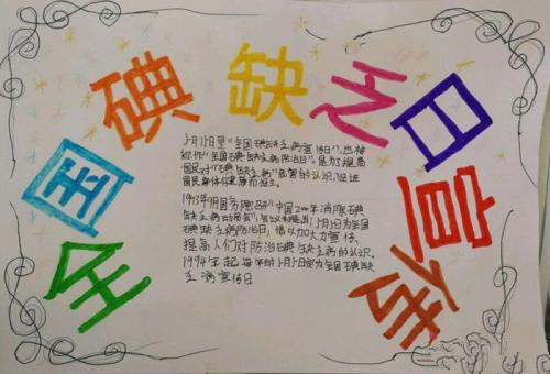 全国碘缺乏病防治日手抄报1