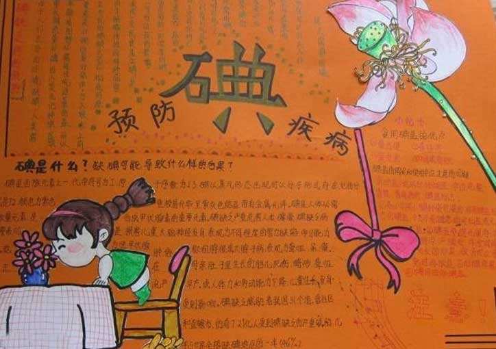 全国碘缺乏病防治日手抄报9