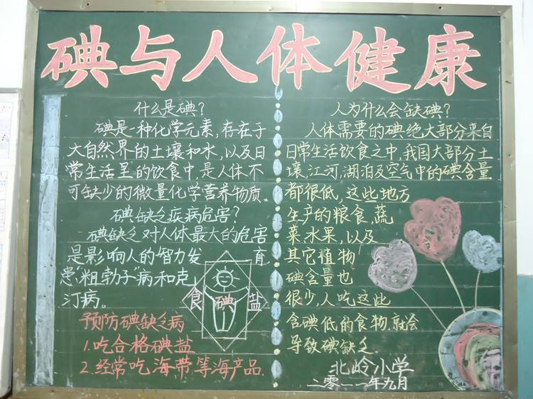 全国碘缺乏病防治日手抄报11