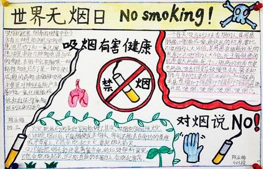 世界无烟日手抄报简单好看2