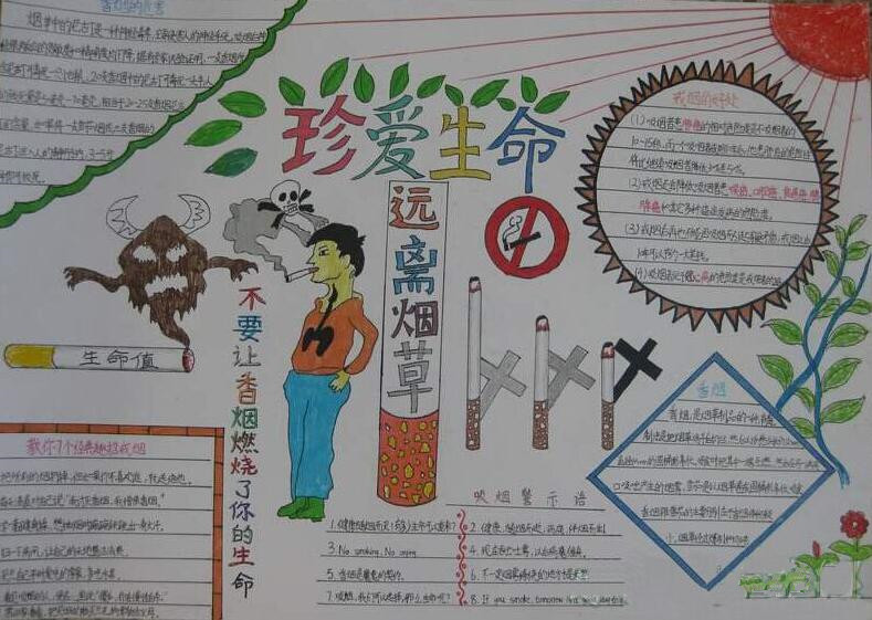 世界无烟日手抄报简单好看4