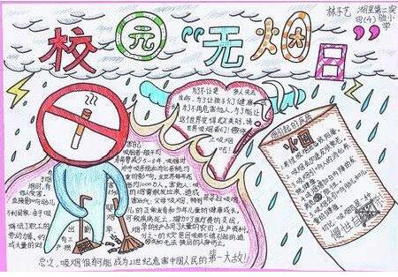 无烟日手抄报简单又漂亮6