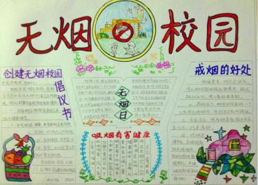 无烟日手抄报简单又漂亮10