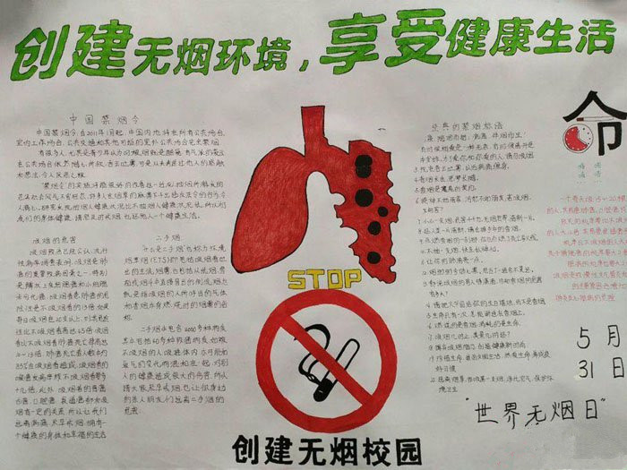 吸烟有害健康手抄报图片大全1