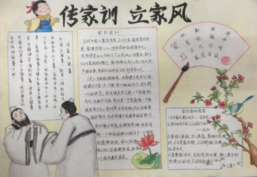 小学生童心传递好家风手抄报4