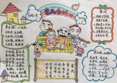 小学生童心传递好家风手抄报12