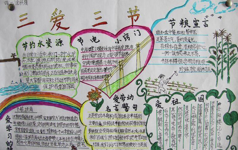三爱三节手抄报图片简单12