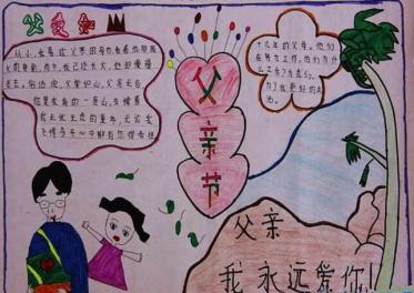 关于父亲节的英语手抄报简单好看9