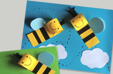 儿童节可爱蜜蜂卡片手工制作4