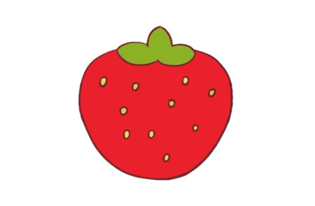 草莓彩色简笔画的画法